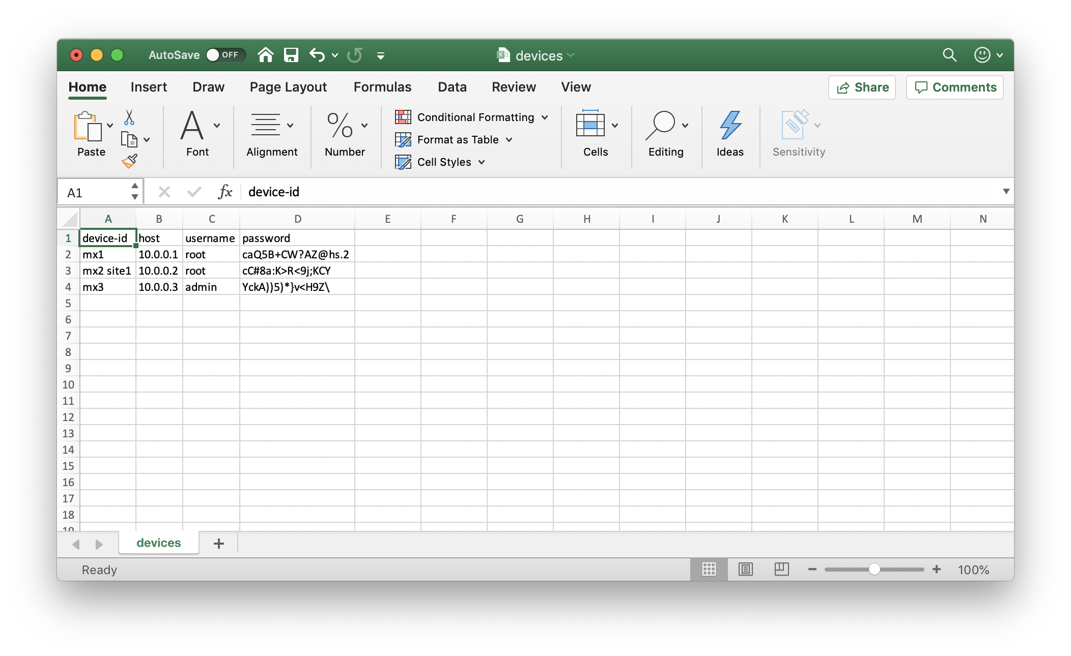 excel devices